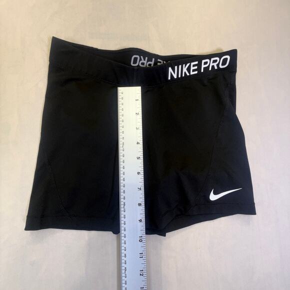 nike pro women's dri-fit black training compresion biker shorts size L - Picture 12 of 14